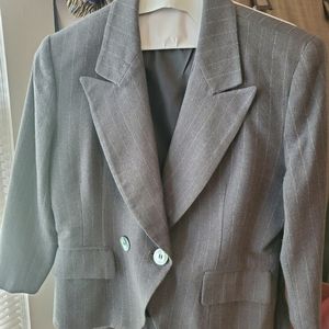 Christian Doir Wool Gray Skirt Suit
